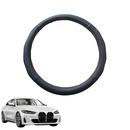 Steering Wheel Cover for BMW 4 Series Gran Coupe 2021 - Current (G26) - Black Microfiber Leather - Circle 38 cm-1