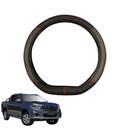 Steering Wheel Cover for LDV T60 Max 2017 - Current T60 Pro - Black Microfiber Leather - D-Shape 38 cm-1