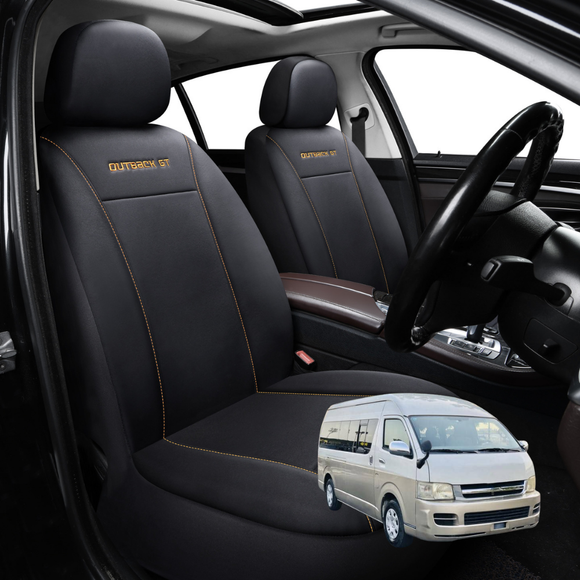 Car Front Seat Cover for Toyota Hiace Van 2005 - 2018 (Crew) - Black - 27 x 26 x 10 cm