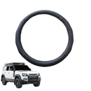 Steering Wheel Cover for Land Rover Defender 110 2020 - Current L663 - Black Microfiber Leather - Circle 38 cm-1