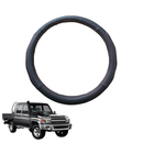 Steering Wheel Cover for Toyota LandCruiser 79 Series Double Cab 2012 - Current - Black Microfiber Leather - Circle 38 cm-1