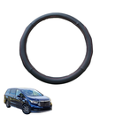Steering Wheel Cover for Honda Odyssey 2021 - Current 7 Seater (Vi L7) - Black Microfiber Leather - Circle 38 cm-1