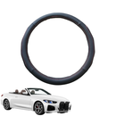 Steering Wheel Cover for BMW 4 Series Coupe/Convertible 2021 - Current (G22 G23) - Black Microfiber Leather - Circle 38 cm-1