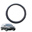 Steering Wheel Cover for Citroen C4 2004 - 2010 - Black Microfiber Leather - Circle 38 cm-1