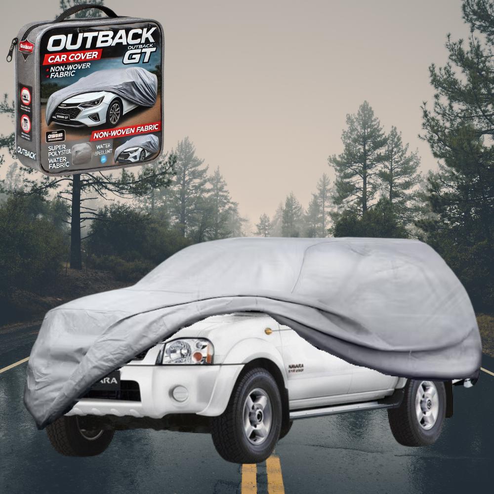 Silver Shield Outdoor Car Cover for Nissan Navara Dual Cab 2005 - 2014 (D40 ST/STX) XL - Grey