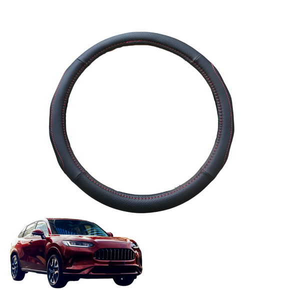 Steering Wheel Cover for Honda ZR-V 2023 - Current (RZ) - Black Microfiber Leather - Circle 38 cm