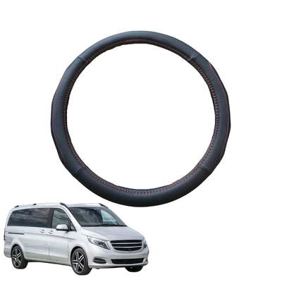 Steering Wheel Cover for Mercedes-Benz Valente 2014 - Current (W447) - Black Microfiber Leather - Circle 38 cm