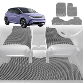 6D Diamond Car Floor Mats for BYD Dolphin 2023 - Current (Dynamic,Premium) - Custom-Fit Carpet Liner - 0