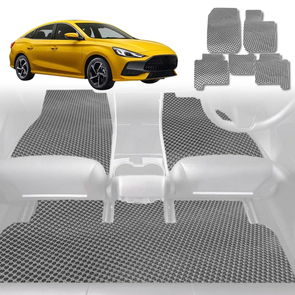 6D Diamond Car Floor Mats for MG 5 2023 - Current (Vibe, Essence) - Custom-Fit Carpet Liner - 0