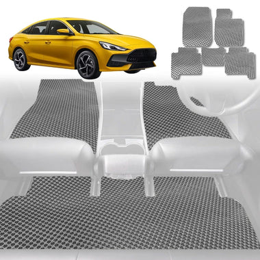 6D Diamond Car Floor Mats for MG 5 2023 - Current (Vibe, Essence) - Custom-Fit Carpet Liner - 0