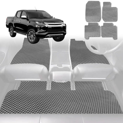 6D Diamond Car Floor Mats for Mitsubishi Triton Double Cab 2024 - Current (LC/MV) - Custom-Fit Carpet Liner - 0