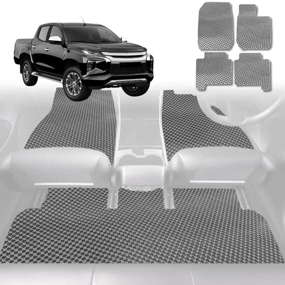 6D Diamond Car Floor Mats for Mitsubishi Triton Double Cab 2024 - Current (LC/MV) - Custom-Fit Carpet Liner