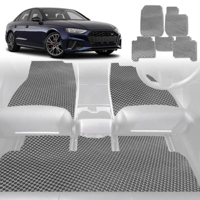 6D Diamond Car Floor Mats for Audi A4 S4 RS4 2016 - Current (B9) - Custom-Fit Carpet Liner - 0