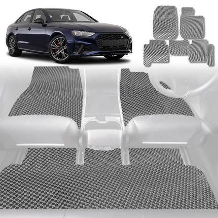 6D Diamond Car Floor Mats for Audi A4 S4 RS4 2016 - Current (B9) - Custom-Fit Carpet Liner - 0