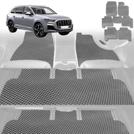 6D Diamond Car Floor Mats for Audi Q7 SQ7 2005 - 2015 4L - Custom-Fit Carpet Liner - 0