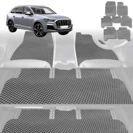 6D Diamond Car Floor Mats for Audi Q7 SQ7 2005 - 2015 4L - Custom-Fit Carpet Liner - 0