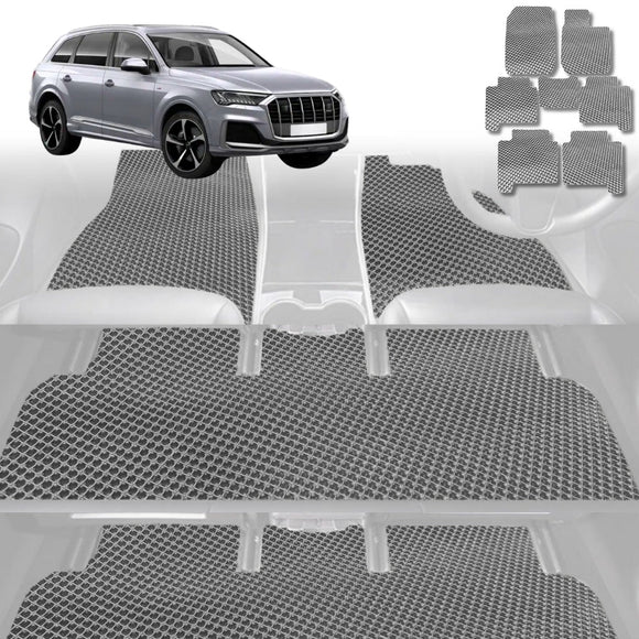 6D Diamond Car Floor Mats for Audi Q7 SQ7 2005 - 2015 4L - Custom-Fit Carpet Liner