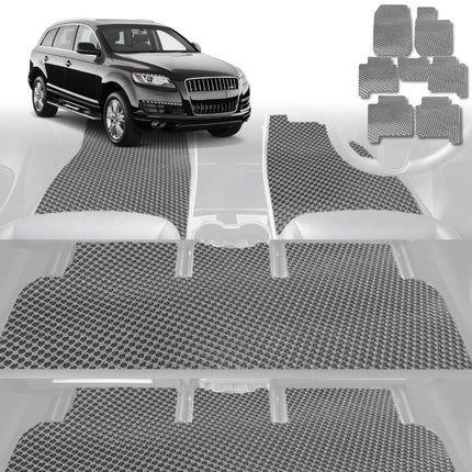 6D Diamond Car Floor Mats for Audi Q7 SQ7 2015 - Current 4M - Custom-Fit Carpet Liner - 0