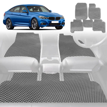 6D Diamond Car Floor Mats for BMW 3 Series 2011 - 2018 (F30 F31) - Custom-Fit Carpet Liner - 0