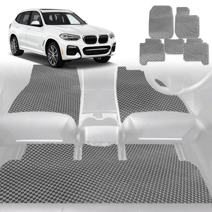 6D Diamond Car Floor Mats for BMW X3 2018 - Current (G01) - Custom-Fit Carpet Liner - 0