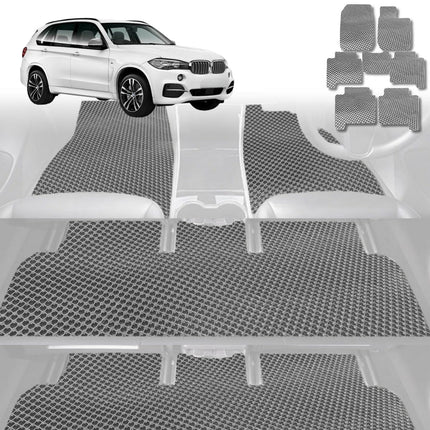 6D Diamond Car Floor Mats for BMW X5 2013 - 2018 (F15 F85) - Custom-Fit Carpet Liner - 0