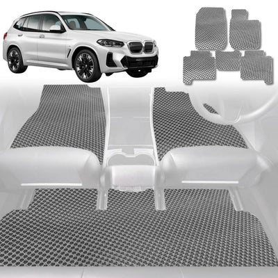 6D Diamond Car Floor Mats for BMW iX3 2022 - Current (G08) - Custom-Fit Carpet Liner - 0