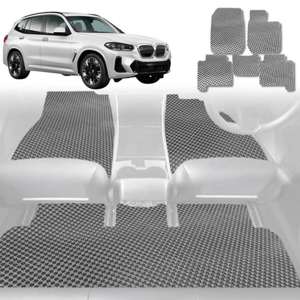 6D Diamond Car Floor Mats for BMW iX3 2022 - Current (G08) - Custom-Fit Carpet Liner - 0