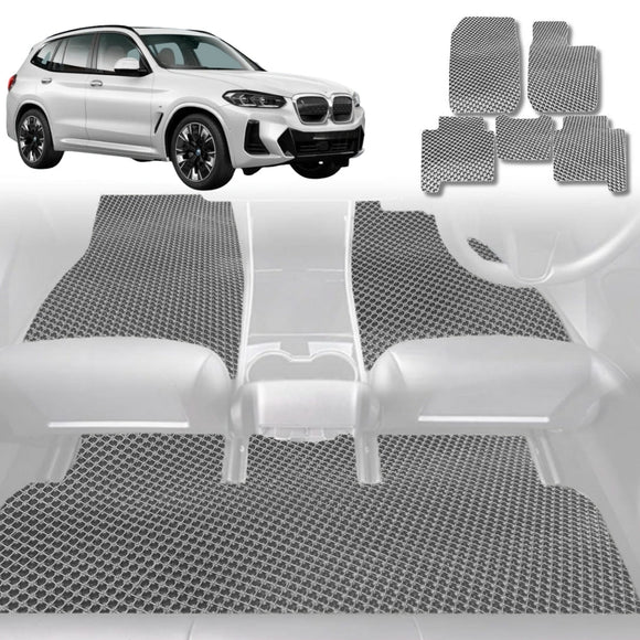 6D Diamond Car Floor Mats for BMW iX3 2022 - Current (G08) - Custom-Fit Carpet Liner