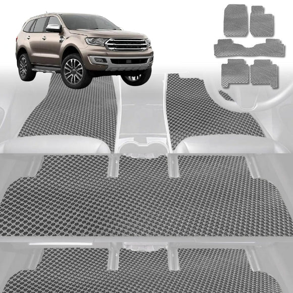 6D Diamond Car Floor Mats for Ford Everest 2015 - 2021 UA - Custom-Fit Carpet Liner
