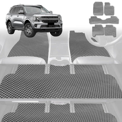 6D Diamond Car Floor Mats for Ford Everest 2022 - Current UA - Custom-Fit Carpet Liner - 0