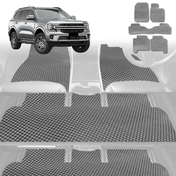 6D Diamond Car Floor Mats for Ford Everest 2022 - Current UA - Custom-Fit Carpet Liner