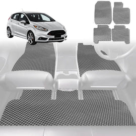 6D Diamond Car Floor Mats for Ford Fiesta 2008 - 2018 (WT WZ) - Custom-Fit Carpet Liner - 0