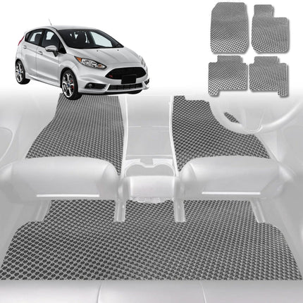 6D Diamond Car Floor Mats for Ford Fiesta 2008 - 2018 (WT WZ) - Custom-Fit Carpet Liner - 0