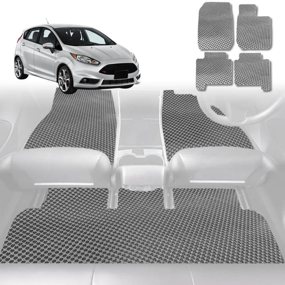 6D Diamond Car Floor Mats for Ford Fiesta 2008 - 2018 (WT WZ) - Custom-Fit Carpet Liner