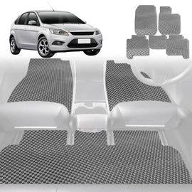 6D Diamond Car Floor Mats for Ford Focus 2011 - 2018 LS, LW,LW MKII, LZ - Custom-Fit Carpet Liner - 0