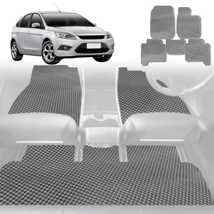 6D Diamond Car Floor Mats for Ford Focus 2011 - 2018 LS, LW,LW MKII, LZ - Custom-Fit Carpet Liner - 0