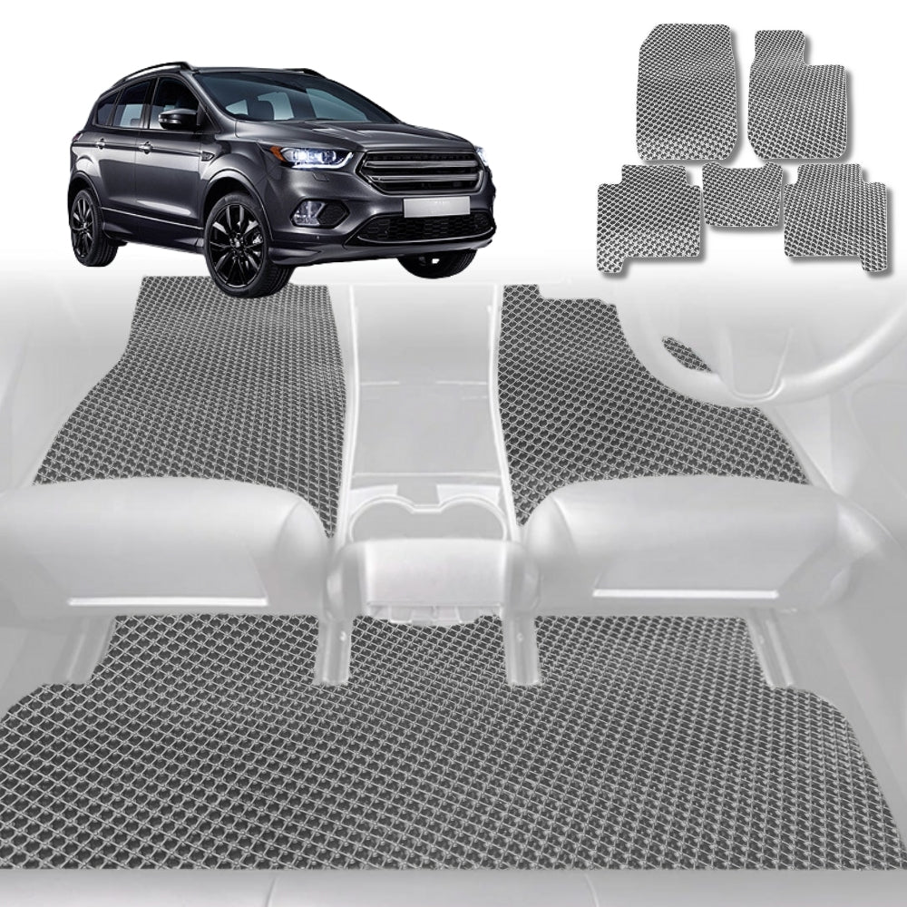 6D Diamond Car Floor Mats for Ford Kuga TF 2012 - 2016 TE - Custom-Fit Carpet Liner - 0