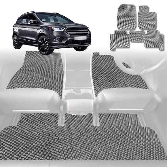 6D Diamond Car Floor Mats for Ford Kuga TF 2012 - 2016 TE - Custom-Fit Carpet Liner