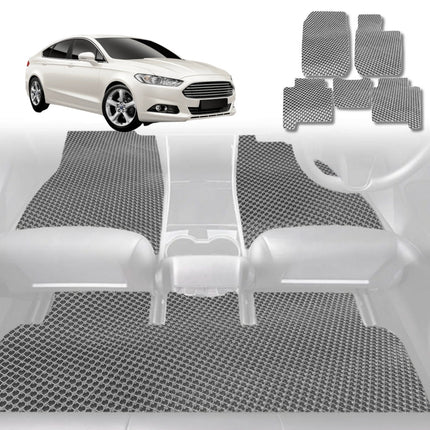6D Diamond Car Floor Mats for Ford Mondeo 2015 - 2019 (MD/MK5) - Custom-Fit Carpet Liner - 0