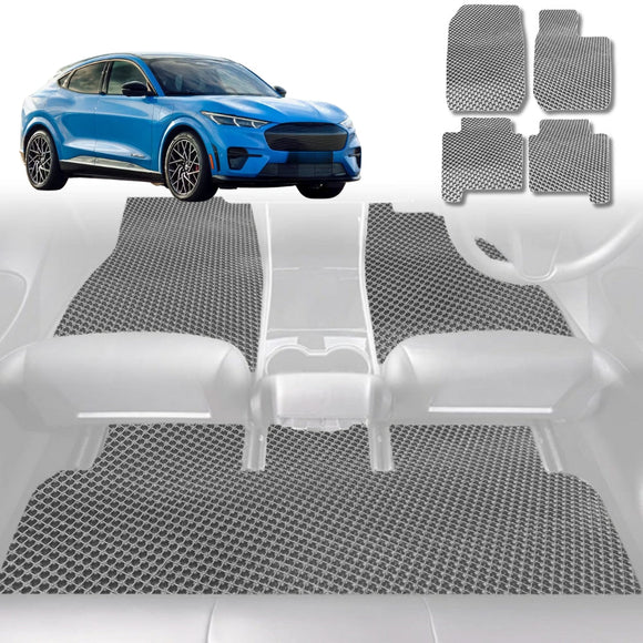 6D Diamond Car Floor Mats for Ford Mustang Mach-E 2021 - Current - Custom-Fit Carpet Liner