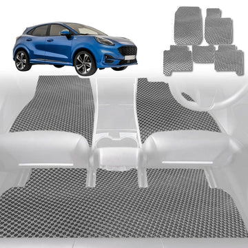 6D Diamond Car Floor Mats for Ford Puma 2019 - Current JK - Custom-Fit Carpet Liner - 0