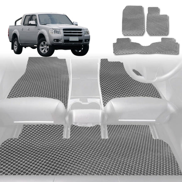 6D Diamond Car Floor Mats for Ford Ranger 2006 - 2011 (PJ/PK) - Custom-Fit Carpet Liner