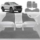 6D Diamond Car Floor Mats for Ford Ranger 2018 - 2022 (PX3 Dual Cab Ute) - Custom-Fit Carpet Liner-2
