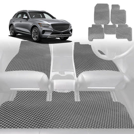 6D Diamond Car Floor Mats for Genesis GV70 2022 - Current IK - Custom-Fit Carpet Liner - 0