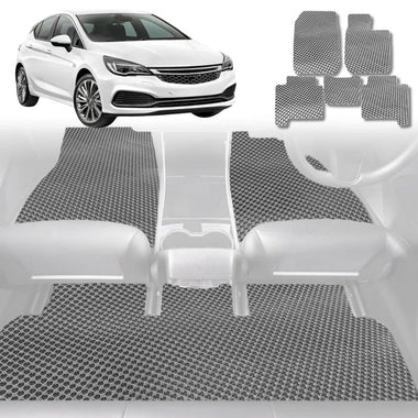 6D Diamond Car Floor Mats for Holden Astra 2016 - 2020 (BL BK) - Custom-Fit Carpet Liner - 0