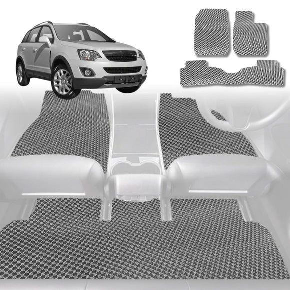 6D Diamond Car Floor Mats for Holden Captiva 5 2006 - 2015 CG, CG II - Custom-Fit Carpet Liner