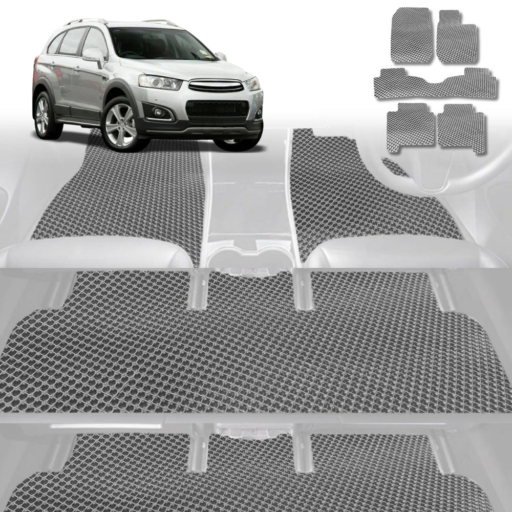 6D Diamond Car Floor Mats for Holden Captiva 7 2009 - 2015 CG, CG II - Custom-Fit Carpet Liner - 0