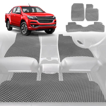 6D Diamond Car Floor Mats for Holden Colorado 7 2015 - 2020 RG - Custom-Fit Carpet Liner - 0
