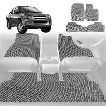 6D Diamond Car Floor Mats for Holden Rodeo 2003 - 2008 (2-Door Regular Cab and Extended Cab) - Custom-Fit Carpet Liner - 0