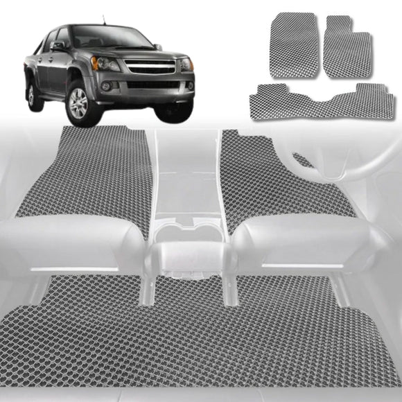 6D Diamond Car Floor Mats for Holden Rodeo 2003 - 2008 (2-Door Regular Cab and Extended Cab) - Custom-Fit Carpet Liner